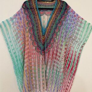 Multicolor Sheer Swim Coverup